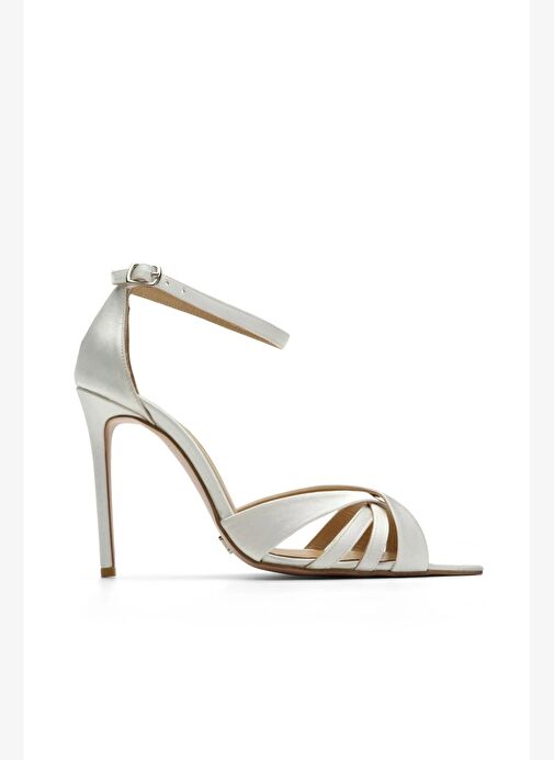 Violine Saten 10 Cm Topuklu Ayakkabı - Görsel 2