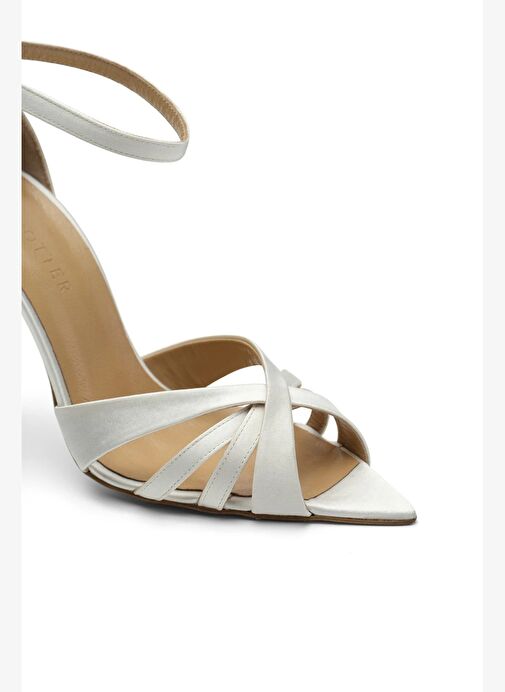 Violine Saten 10 Cm Topuklu Ayakkabı - Görsel 4