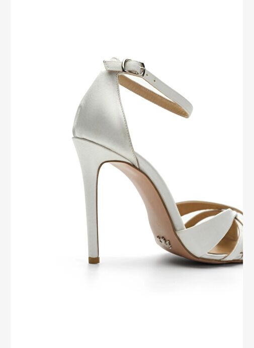 Violine Saten 10 Cm Topuklu Ayakkabı - Görsel 5