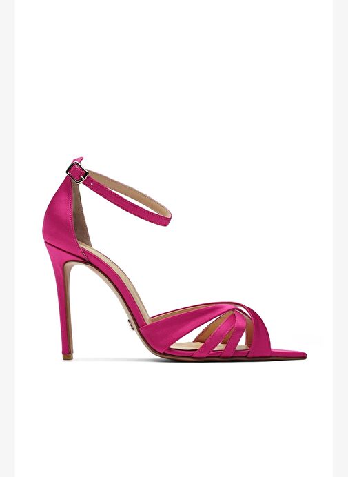 Violine Saten 10 Cm Topuklu Ayakkabı - Görsel 2