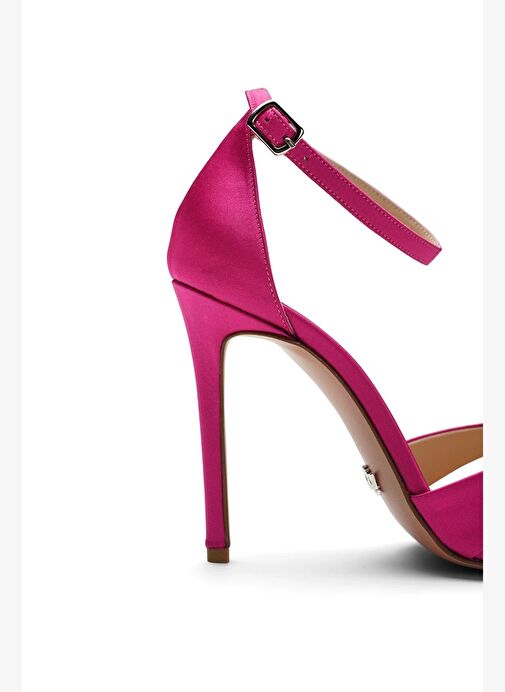 Violine Saten 10 Cm Topuklu Ayakkabı - Görsel 4