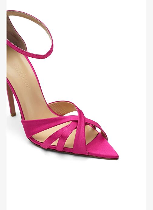 Violine Saten 10 Cm Topuklu Ayakkabı - Görsel 5