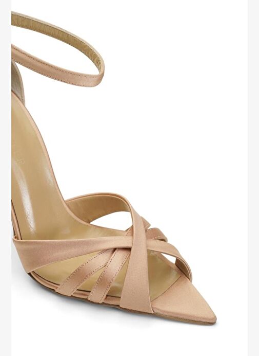 Violine Saten 10 Cm Topuklu Ayakkabı - Görsel 3