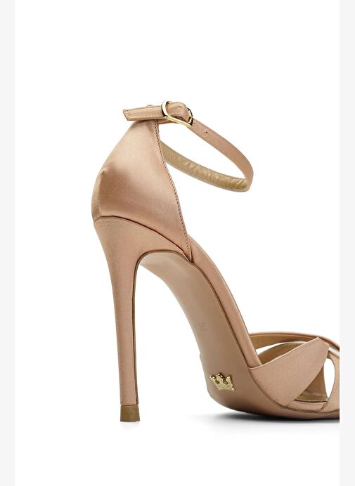 Violine Saten 10 Cm Topuklu Ayakkabı - Görsel 5