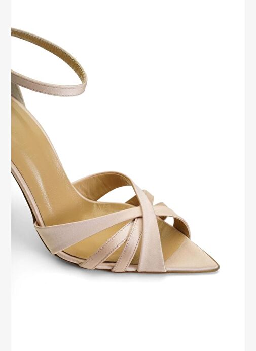 Violine Saten 10 Cm Topuklu Ayakkabı - Görsel 4