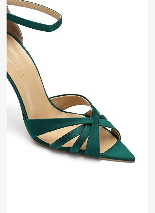 Violine Saten 10 Cm Topuklu Ayakkabı - Görsel 5