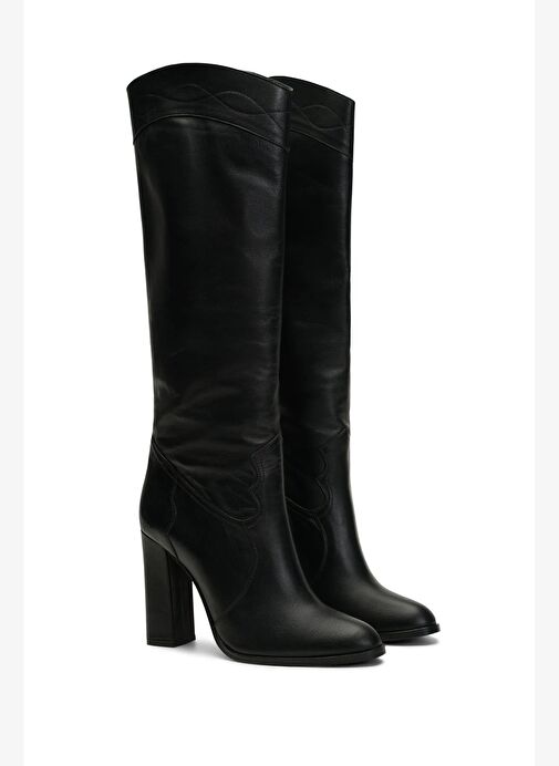 Westy Deri 10 Cm Topuklu Çizme - Görsel 3