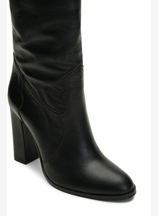 Westy Deri 10 Cm Topuklu Çizme - Görsel 5