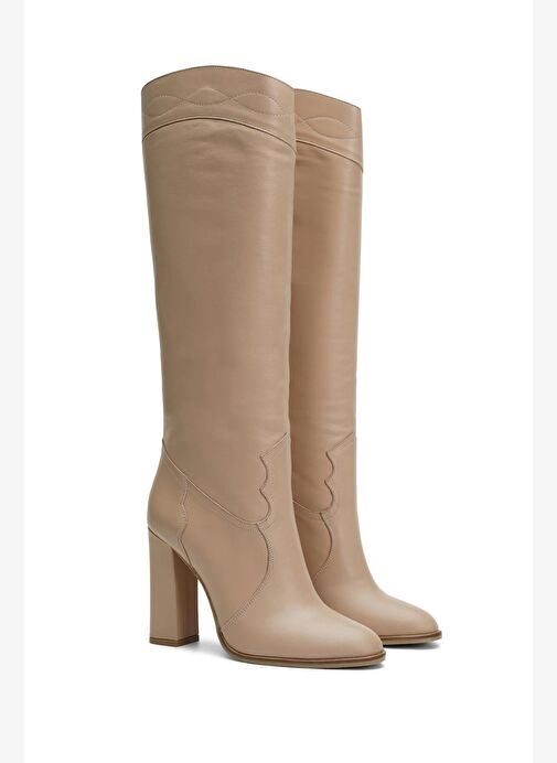 Westy Deri 10 Cm Topuklu Çizme - Görsel 3