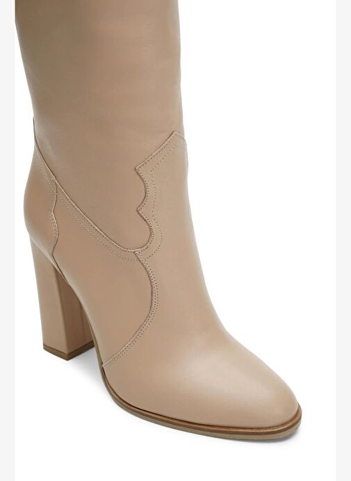 Westy Deri 10 Cm Topuklu Çizme - Görsel 4