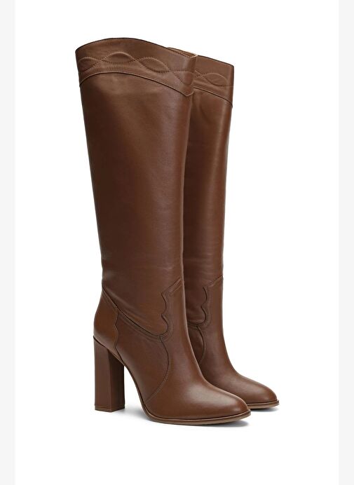 Westy Deri 10 Cm Topuklu Çizme - Görsel 7