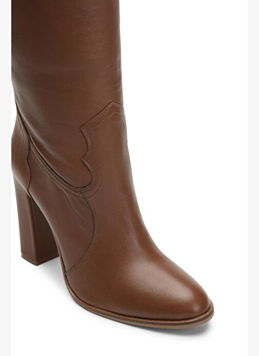 Westy Deri 10 Cm Topuklu Çizme - Görsel 5