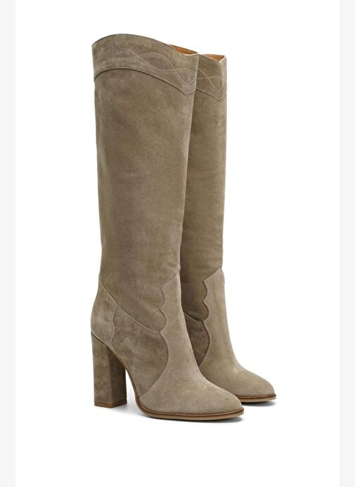 Westy Süet 10 Cm Topuklu Çizme - Görsel 7