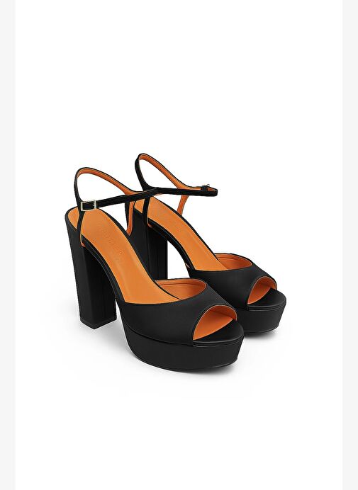 Vera Saten 12 Cm Platform Topuklu Ayakkabı - Görsel 4