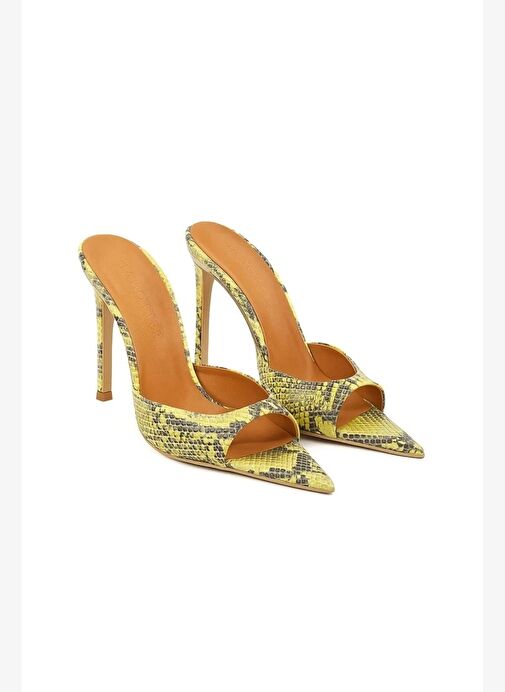 Rosalıa Deri 10 Cm Topuklu Terlik - Görsel 3