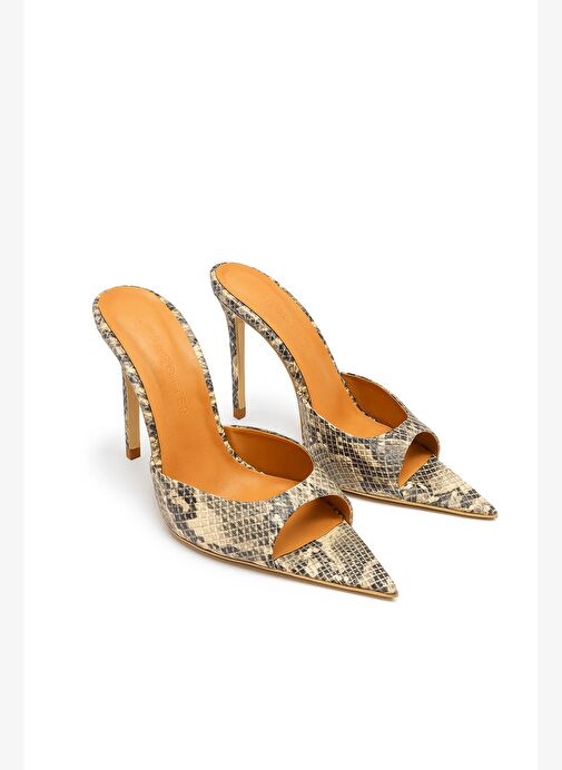 Rosalıa Deri 10 Cm Topuklu Terlik - Görsel 3