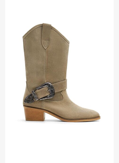 Janet Süet 4 Cm Kovboy Bot - Görsel 2