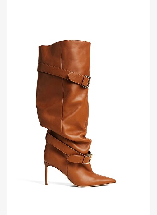 Bronte Deri 8 Cm Topuklu Çizme - Görsel 2