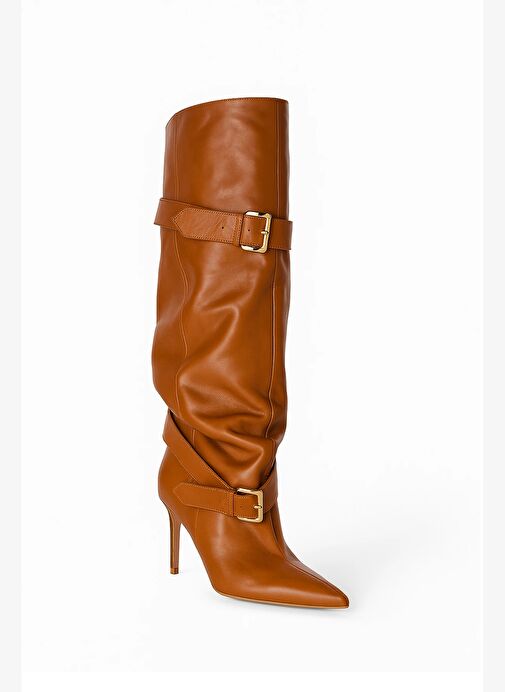 Bronte Deri 8 Cm Topuklu Çizme - Görsel 3