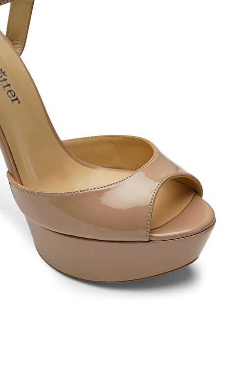 Jabotter Siyah Kadın Rugan Platform Topuklu Ayakkabı JAB2475 / 517K - Görsel 4