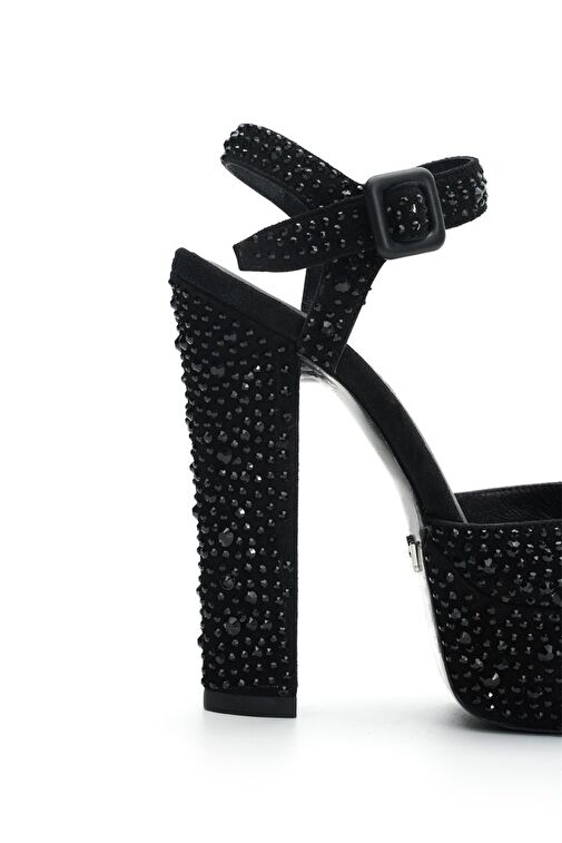 Jabotter Nifty Süet Taşlı Platform Topuklu Ayakkabı - Görsel 3