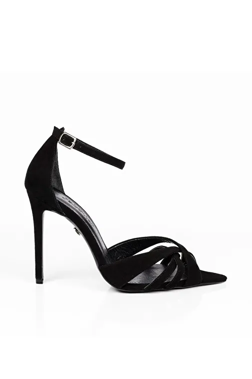 Jabotter Siyah Kadın Süet Topuklu Ayakkabı JAB2801 / 310K - Görsel 2