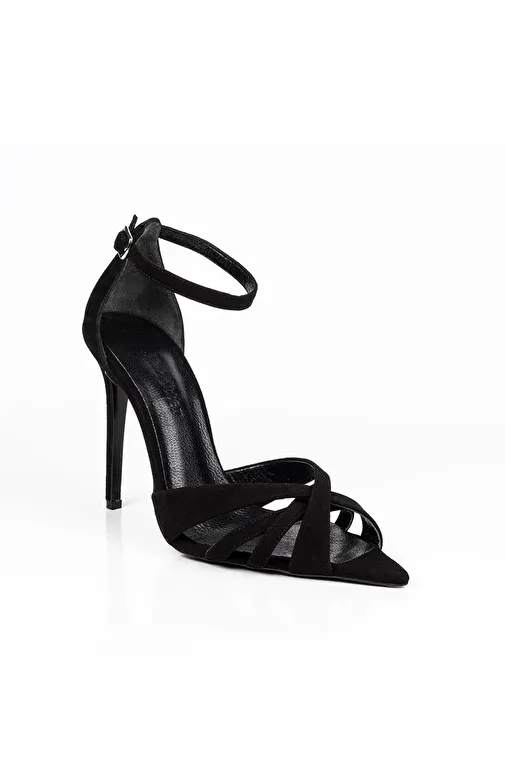 Jabotter Siyah Kadın Süet Topuklu Ayakkabı JAB2801 / 310K - Görsel 3