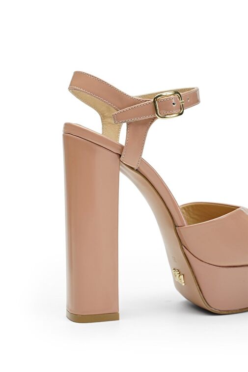 Jabotter Siyah Kadın Rugan Platform Topuklu Ayakkabı JAB3048 - Görsel 5