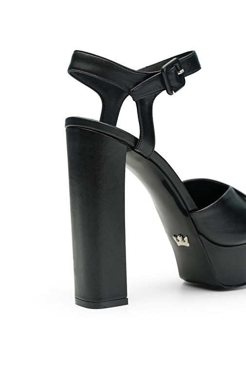 Jabotter Beyaz Kadın Deri Platform Topuklu Ayakkabı JAB3062 - Görsel 5