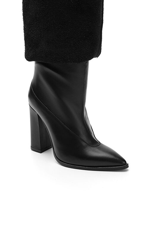Jabotter Chloe Siyah Deri Topuklu Çizme - Görsel 4