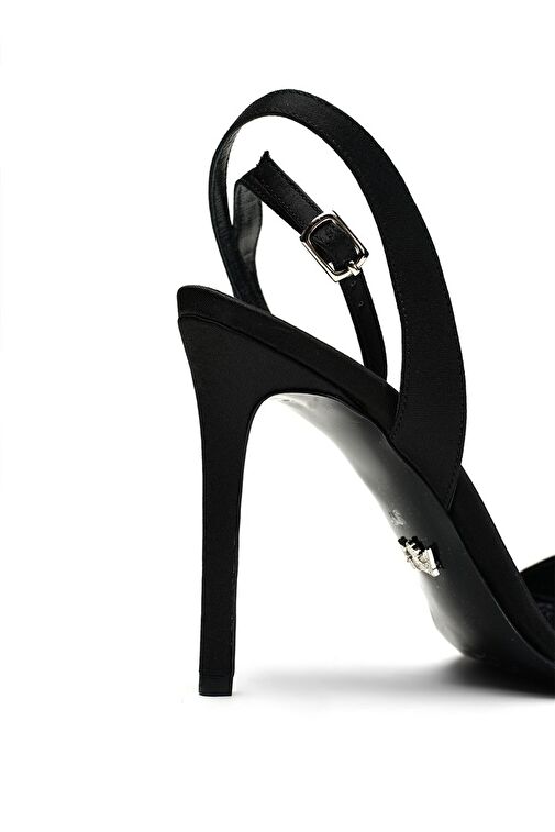 Jabotter Lacivert Kadın Saten Topuklu Ayakkabı JAB3907 / 268K - Görsel 5