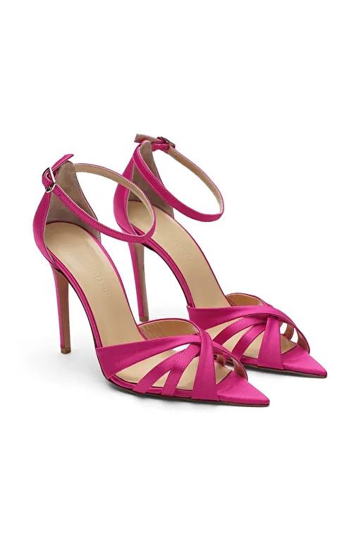 Jabotter Koyu Yeşil Kadın Saten Topuklu Ayakkabı JAB4026 / 310K - Görsel 3