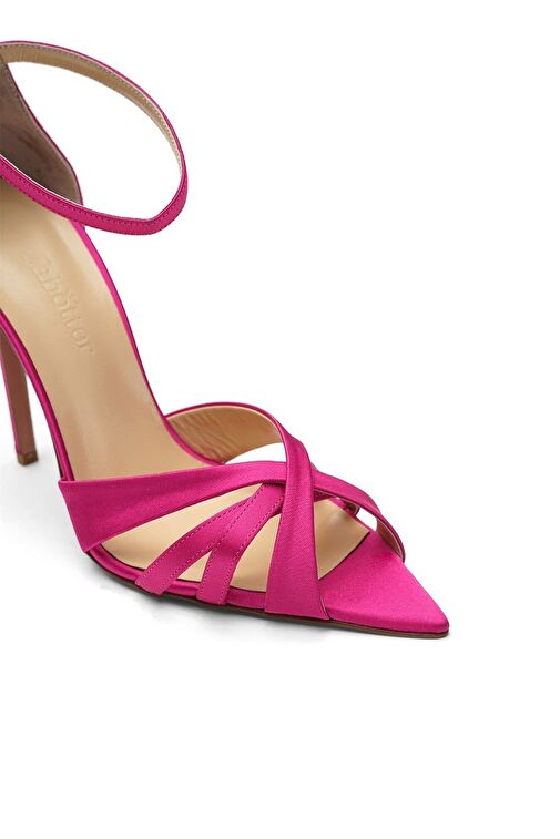 Jabotter Koyu Yeşil Kadın Saten Topuklu Ayakkabı JAB4026 / 310K - Görsel 5