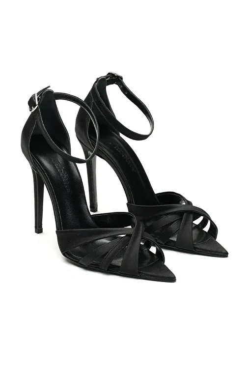 Jabotter Violine Saten 10 Cm Topuklu Ayakkabı - Görsel 3