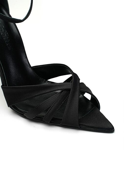 Jabotter Violine Saten 10 Cm Topuklu Ayakkabı - Görsel 5