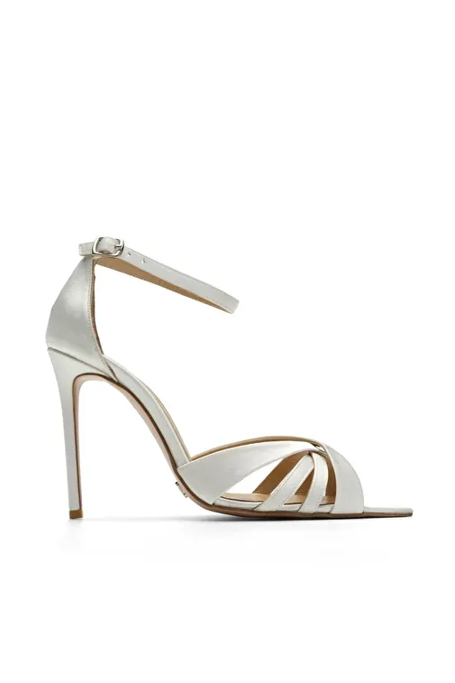 Jabotter Violine Saten 10 Cm Topuklu Ayakkabı - Görsel 2