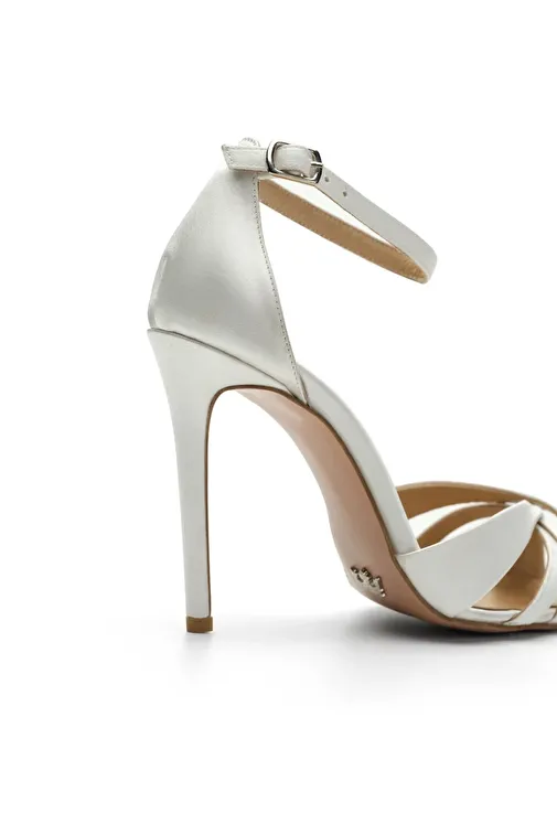 Jabotter Violine Saten 10 Cm Topuklu Ayakkabı - Görsel 5