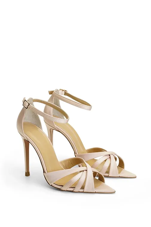 Jabotter Violine Saten 10 Cm Topuklu Ayakkabı - Görsel 3