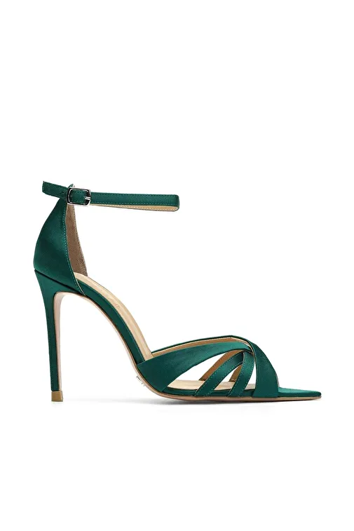 Jabotter Violine Saten 10 Cm Topuklu Ayakkabı - Görsel 2