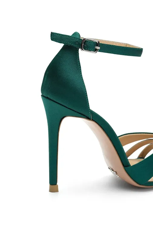 Jabotter Violine Saten 10 Cm Topuklu Ayakkabı - Görsel 4