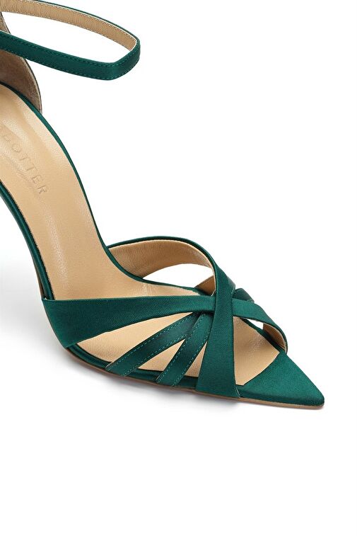 Jabotter Violine Saten 10 Cm Topuklu Ayakkabı - Görsel 5