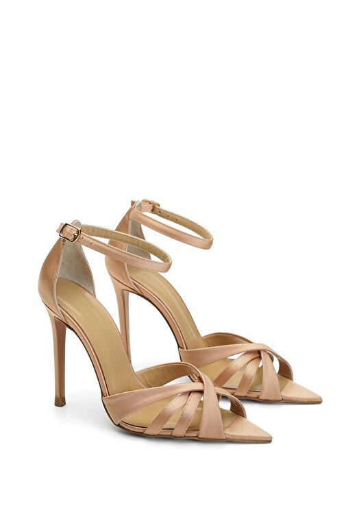 Jabotter Violine Saten 10 Cm Topuklu Ayakkabı - Görsel 4