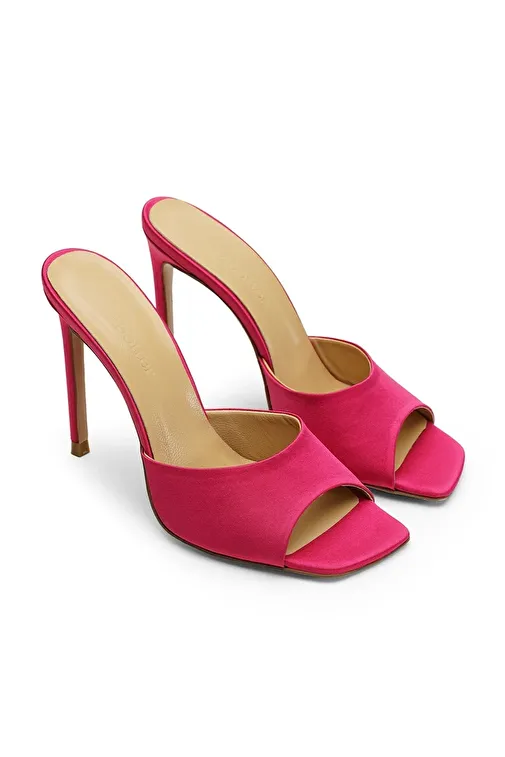 Jabotter Malvina Saten 10 Cm Topuklu Terlik - Görsel 3