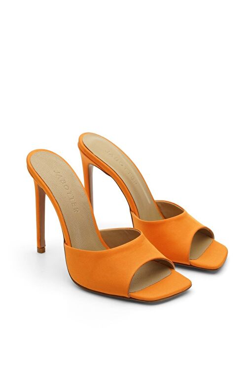 Jabotter Malvina Saten 10 Cm Topuklu Terlik - Görsel 3
