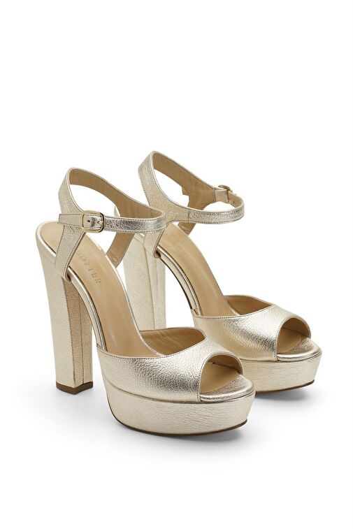 Jabotter Nifty Mat Deri Platform Topuklu Ayakkabı - Görsel 3