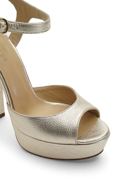 Jabotter Nifty Mat Deri Platform Topuklu Ayakkabı - Görsel 4