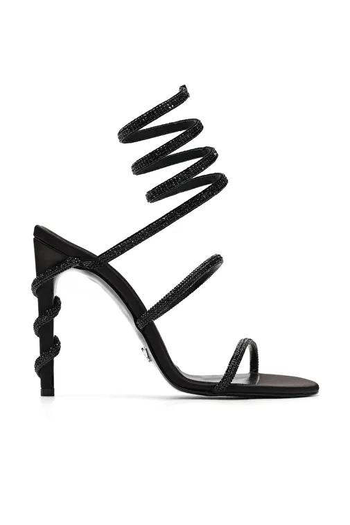 Jabotter Siyah Kadın Saten Topuklu Ayakkabı JAB4174 / 2015K - Görsel 2