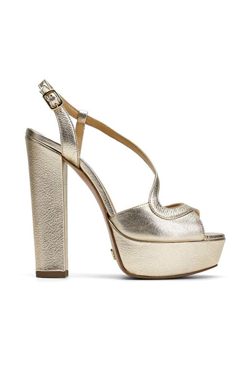 Jabotter Sheila Mat Deri Platform Topuklu Ayakkabı - Görsel 2