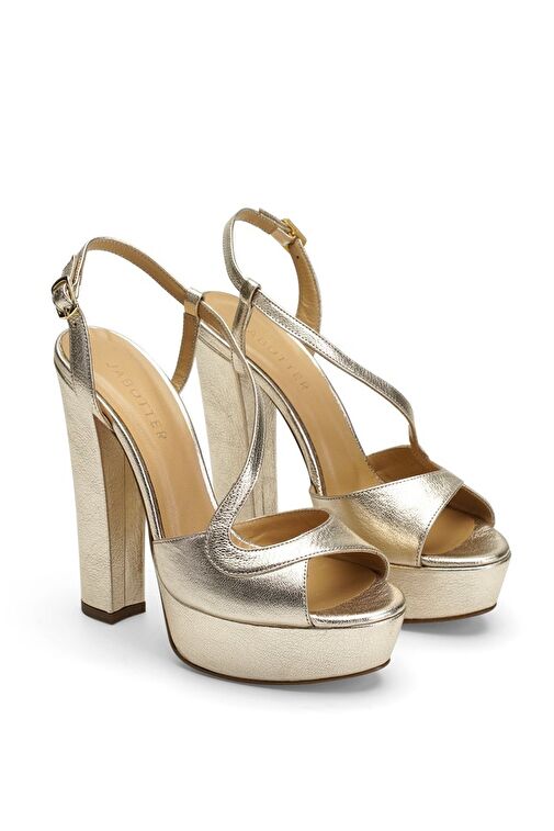 Jabotter Sheila Mat Deri Platform Topuklu Ayakkabı - Görsel 3