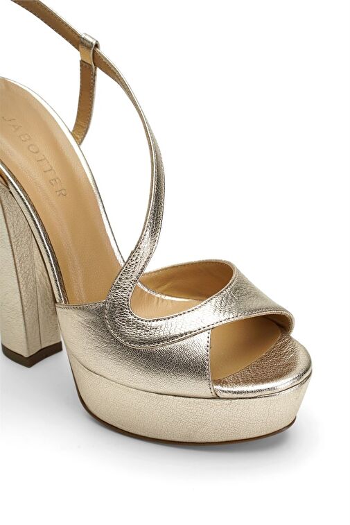 Jabotter Sheila Mat Deri Platform Topuklu Ayakkabı - Görsel 4